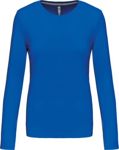 Kariban Dames T-shirt ronde hals lange mouwen K383 - Light Royal Blue - 3XL