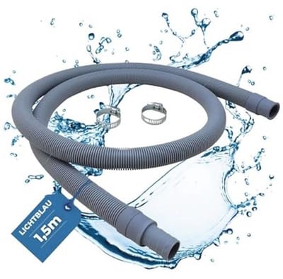 Universele Afvoerslangverlenging 1,5 m met Slangklemmen voor Vaatwasser en Waschmachine