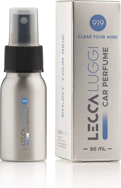 Lecca Luggi Autoparfum 919 Clear your Mind - 30 ml - Auto Parfum Spray met Amber, Sandelhout en Vanille - Kruidige Auto Geur voor Energie en Focus - Langdurige Auto Geurspray