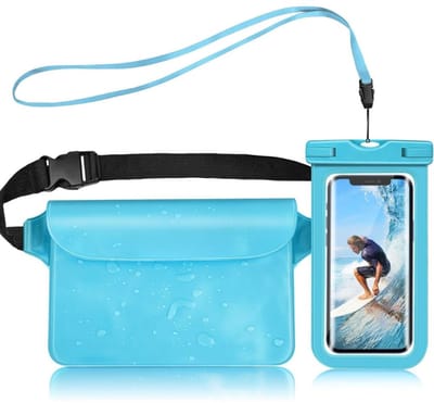 Famanu – 2-in-1 waterdichte set - waterdichte tas met bijpassende waterdichte telefoonhoes - heuptas voor camping - watersport - kajakken - vissen en raften