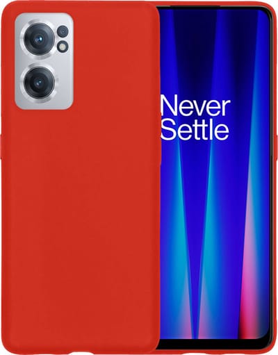 Hoesje - Geschikt voor OnePlus Nord CE 2 - Sterk & Shockproof - Siliconen Case - Hoes Cover - Telefoonhoes - Rood