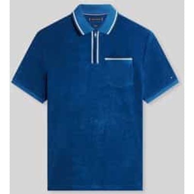 regular fit poloshirt van badstof