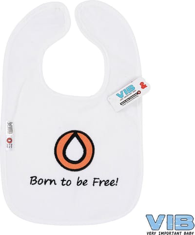 VIB® - Slabbetje Luxe velours - Born to be Free - Babykleertjes - Slabbetjes - zwangerschap aankondiging - baby aankondiging