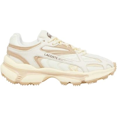 Lacoste Dames L003 2K24 Leren Sneakers (Off White)