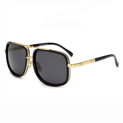 Zonnebril Heren - Designer - Zwart met Goud - Mode - Luxe - Inklapbaar