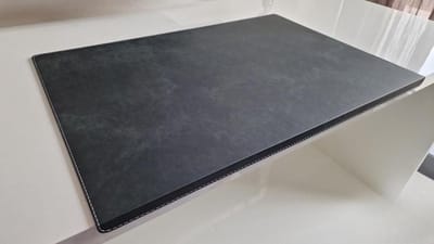 Bureauonderlegger Met Rand - Desk Pad - Bureau Beschermen - Nubuck Kunstleder - 90x47cm - Antraciet