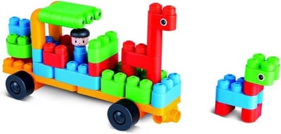 Bouwstenen - Constructiespeelgoed Stapelblokken - Kinderlijke Ontwikkeling - Voedselveilig Polyethyleen - 40 Stuks - Helder