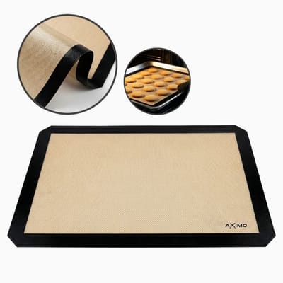 AXIMO Siliconen Bakmat 30x40 cm – Herbruikbaar Bakpapier – Glasvezel Versterkt – Anti-aanbak – BPA-vrij – Ovenbestendig 230°C