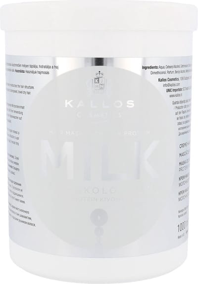 Kallos - Milk Hair Mask With Milk Protein ( Dry and Damaged Hair ) - 1000ml