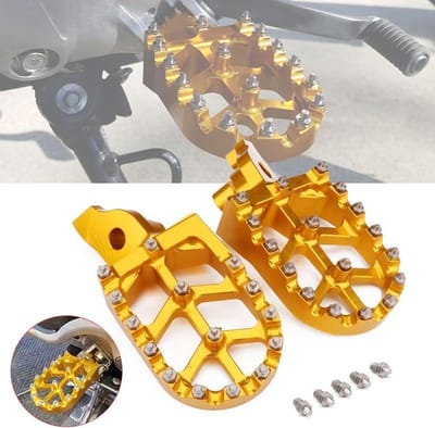 JFG RACING Motorfiets Voetsteunen Voetsteunen Rest Pedalen CNC Voor RMZ250 2007-2009 RMZ450 2005-2007 06 Crossmotor -Goud