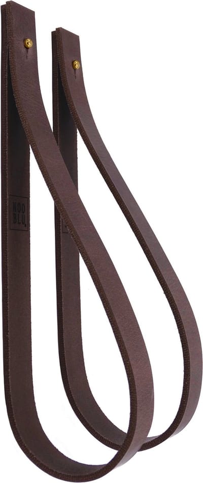 NOOBLU Ophanglus SLING 3 cm - Gold Edition - Maat: S - 40 cm, Kleur: Chocolate brown