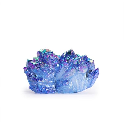 Ancient Wisdom - Decoratief beeld - Medium Enhanced Natural Quartz Aura Aqua Halo - kristal - edelsteen - interieur - cadeau - sierobject
