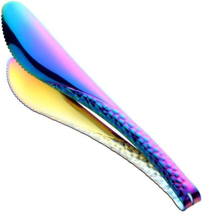 Broodtang Roestvrij Staal - Serveertang Keuken - Koken en Grillen - Ergonomisch Handvat - 10.4 Inch - Regenboog