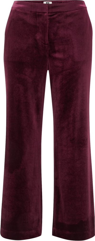 WE Fashion Dames velvet wide leg pantalon - Curve