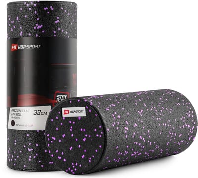 Hop-Sport HS-P033SYG – Fascia-rol – Gladde massage roller – Gemiddelde hardheid – Voor zelfmassage en spierherstel