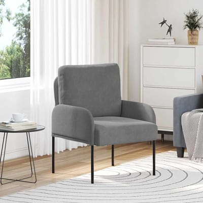 vidaXL - Banken - met - kussen - 55cm - Donkergrijs - Multiplex
