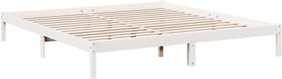 Houten Bedframe - Massief Hout - Slaapkamer Inrichting - Zonder Matras - 180x210 cm - Wit