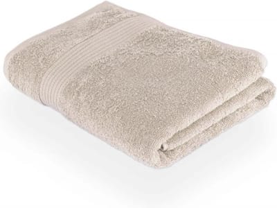 Tiseco Home Studio - Badlaken EDEN - 100% bio katoen - 500 g/m2 - met ophanglus - bio katoen - superzacht en zeer absorberend - 70x140 cm - Zand