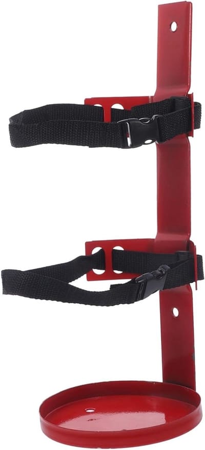 Brandblusserhouder - Ophangbeugel - Veiligheid Thuis - Roestbestendig Metaal - 36x14.2x14.2cm - Rood