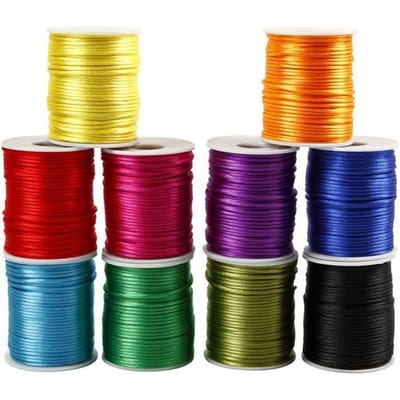 Creativ Company Satijnkoord Set Sterke Kleuren 10 stuks 50 meter