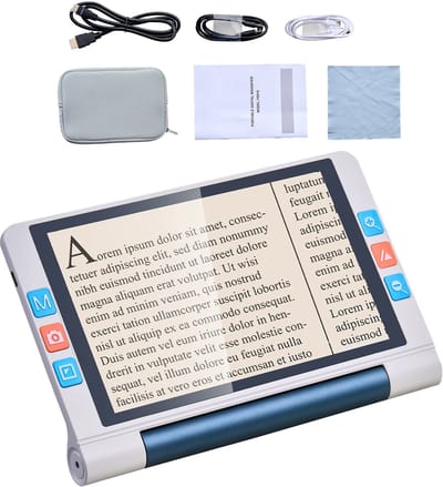 Draagbare Digitale Vergrootglas Met 8-Inch Touchscreen, 2X-20X Zoom Elektronische Leeshulpmiddel, 13MP Auto-Focus HD Lens, 26 Kleurmodi, HDMI Uitgang, en 16GB Interne Opslag