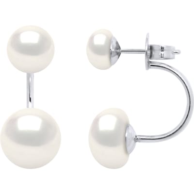 Oorbellen Duo Echte Cultiveerbare Zoetwaterparels Knop 6 en 9 mm