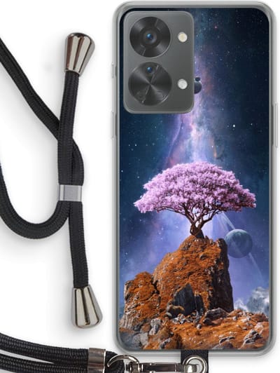 Case Company® - Hoesje met koord geschikt voor OnePlus Nord 2T hoesje met Koord - Ambition - Telefoonhoesje met Zwart Koord - Bescherming aan alle Kanten en Over de Schermrand