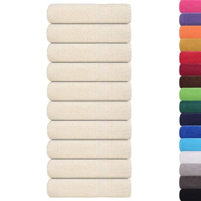 vidaXL - Handdoeken - FROGN - 10 - st - 50x100 - cm - 360 - g/m² - crème