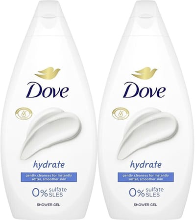 Dove - Douchegel - Sulfaatvrij - Hydrate - Zachte Huid - Droge Huid Verzachten - Mild Reinigen - 2x 250 ml