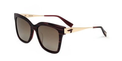 Trussardi STR228F Purple red stripe 56/18/150 WOMAN Zonnebrillen