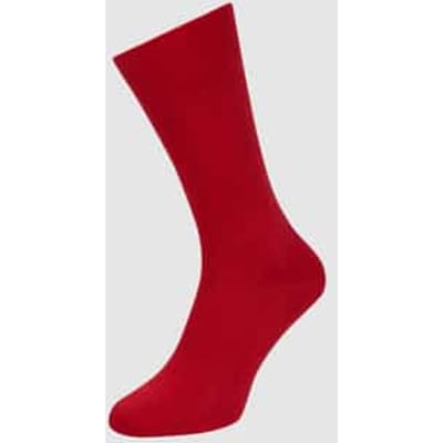FALKE Family eenkleurig katoen sokken heren rood - maat 43-46