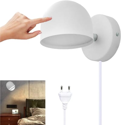 REN® Wandlamp Binnen met Snoer - Wandlamp - Wandlamp Binnen - 360° Draaibaar - 3000k Warm Wit - 13cm x 13cm x 16cm