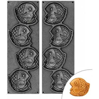 GGM Gastro Platten für Tartelette-Maschine TMOPH - Form: 4x Tayaki Fisch