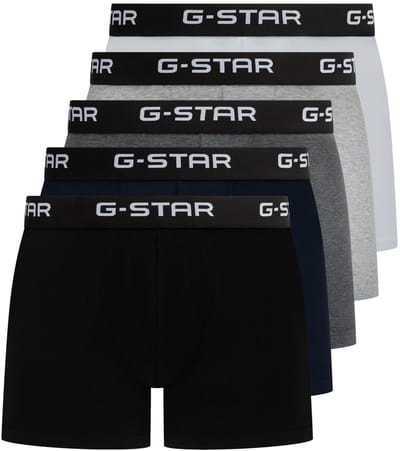 G-Star Underwear Maize 5 Pack Trunks Black/dakr Grey Heather/bright Maat: XXL | Onderbroeken Outlet | Heren | Zwart