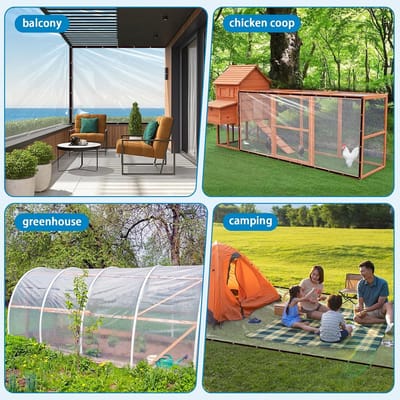 Transparant Afdekzeil Waterdicht met Oogringen 3x5 PVC Beschermhoes
