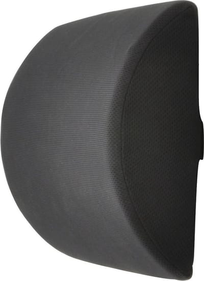 DESQ® Ergonomische rugsteun - midden en onderrug | C-vormig | Zacht | 55 mm dik | Soft touch stof |Bureaustoel, bank, auto