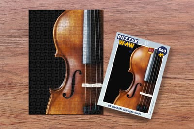 Puzzel De snaren van een viool - Legpuzzel - Puzzel 500 stukjes