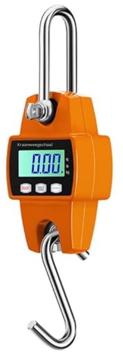 GELLDG Digitale Bagageweger - Kofferweegschaal tot 50KG - Blauw - 150x85x46mm - Duurzame Plastic Constructie met LCD Display - Geschikt voor Boerderij, Fabriek en Reizen - Inclusief Batterij