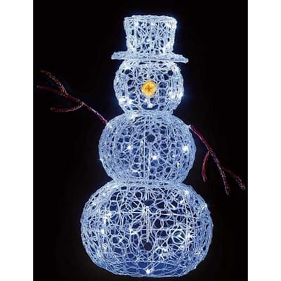 Premier Acryl LED Sneeuwman (Wit)