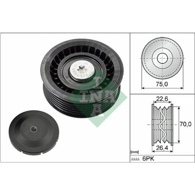 Schaeffler Ina Rondsel/geleiderpoelie, V-riem INA 532 0344 10