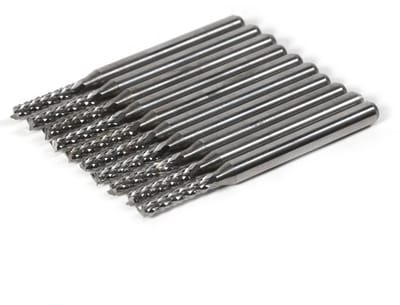 Set van 10 Stuks 2mm Freesbit voor CNC en PCB Bewerking - Harde Staal Snijgereedschap voor Precisie Frezen en Graveren