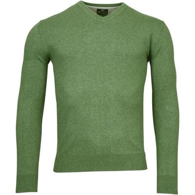 Baileys Trui V-Neck Single Knit Uni Pima Cotton Pastel Groen / male