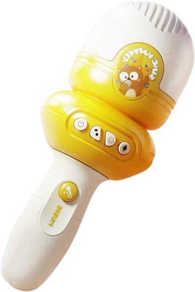 Kinder Microfoon - Zangmicrofoon Speelgoed - Muziek Maken - Met Geluidseffecten - 8.3 x 8.3 cm - Geel
