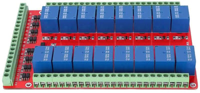 Relaismodule - DC 24V - 16-Kanaals met Isolatie - Hoog/Laag Niveau Trigger - Elektronisch - Schakeltechniek - Geschikt voor Projecte