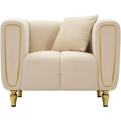 Fauteuil Alma Cream With Cushion 97×81×71 cm