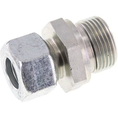 G 3/4'' Buitendraad x 15L Verzinkt Stalen Rechte Snijring Koppeling met FKM Afdichting 315 Bar DIN 2353