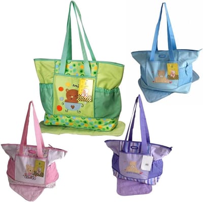 Baby luiertas - Verzorgingstas - Baby verzorgen - Waterafstotend materiaal - 30 x 20 x 30 cm - Paars