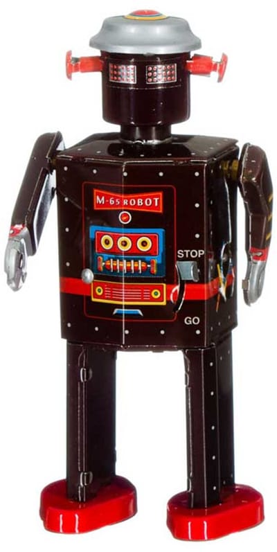 St. John MRX Blikken Robot M-65 – Handgemaakt Collectors Item – Retro Vintage Robot – 13 cm – Luxe Cadeauverpakking