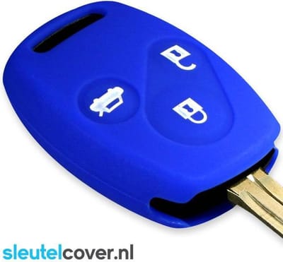 Autosleutel Hoesje geschikt voor Honda - SleutelCover - Silicone Autosleutel Cover - Sleutelhoesje Blauw