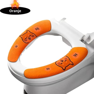 Nivard Wasbare Toiletbril Cover - Wc Bril Hoes - Toiletbril - Wc Deksel - Toiletafdekking - Verwarmde Wc Bril - Oranje
